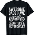 100% Cotton Awesome Dads Have Daughters And Motorcycle Father's Day 2024 T-Shirt Hoodie, Sweatshirt | GrindPrints.com