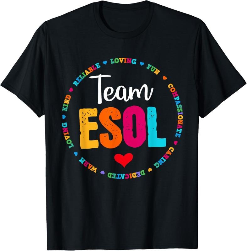 100% Cotton Back to school Teachers Crew Students - Team ESOL Teacher T-Shirt Hoodie, Sweatshirt | GrindPrints.com