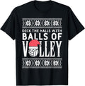 100% Cotton Balls Of Volley Xmas Volleyball Ugly Christmas Sweater Gift T-Shirt Hoodie, Sweatshirt | GrindPrints.com