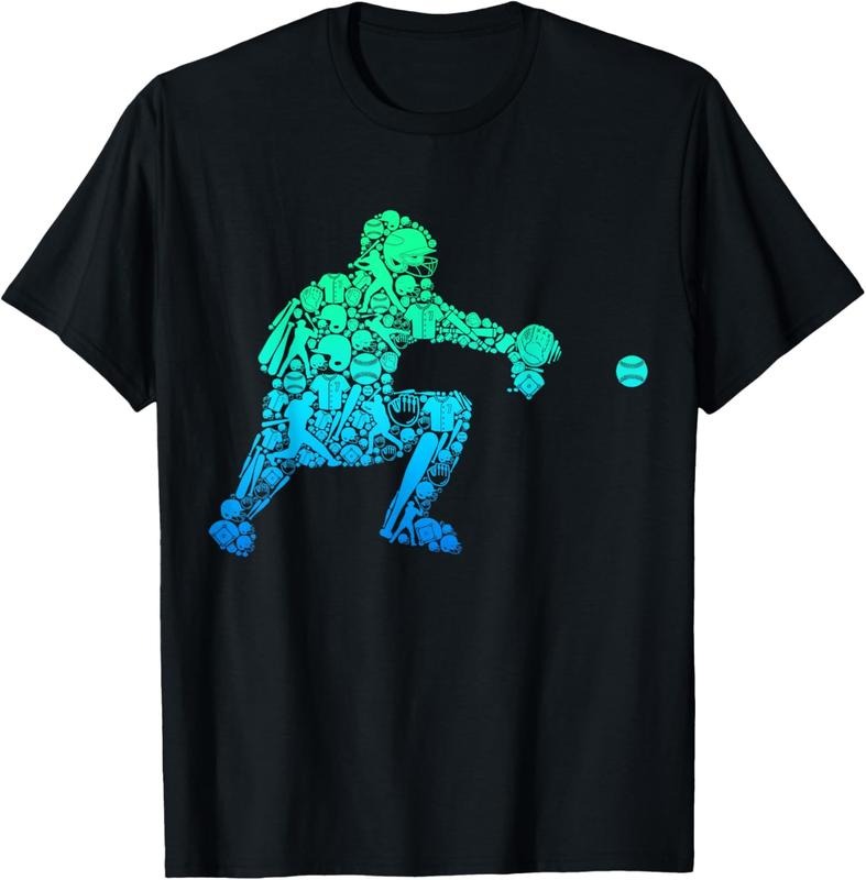 100% Cotton Baseball Catcher Player Youth Men  Boys T-Shirt Hoodie, Sweatshirt | GrindPrints.com