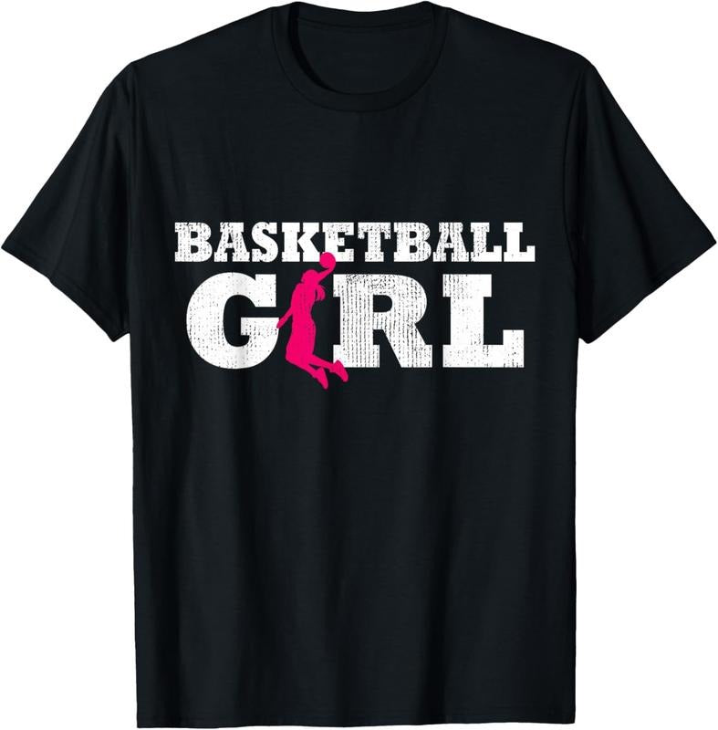 100% Cotton Basketball Girl Player Silhouette Sport T-Shirts, Hoodie, Sweatshirt