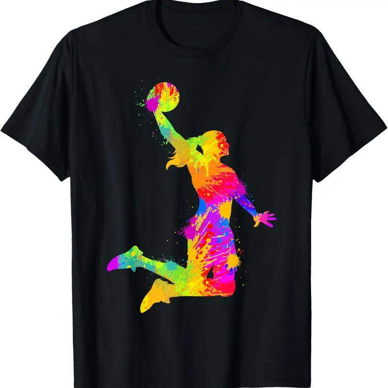 100% Cotton Basketball Girl Women Girls T-Shirt Hoodie, Sweatshirt | GrindPrints.com
