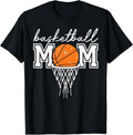 100% Cotton Basketball Mom Mother Leopard Basketball Hoop Net Game Day T-Shirt Hoodie, Sweatshirt | GrindPrints.com