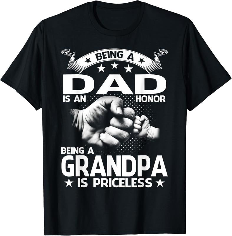100% Cotton Being A Dad Is An Honor Being A Grandpa Is Priceless T-Shirt Hoodie, Sweatshirt | GrindPrints.com