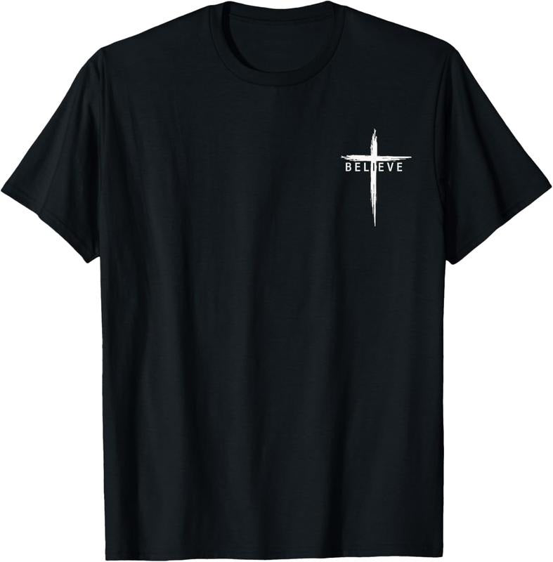 100% Cotton Believe Christian Cross Jesus Christ Christians Men Women T-Shirt Hoodie, Sweatshirt | GrindPrints.com