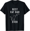 100% Cotton Best Cat Dad Ever Shirt Cat Daddy Paw Fist Bump Meow Cat T-Shirt Hoodie, Sweatshirt | GrindPrints.com
