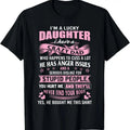 100% Cotton Best Daughter Shirt - I'm a Lucky Daughter I Have Crazy Dad T-Shirt Hoodie, Sweatshirt | GrindPrints.com