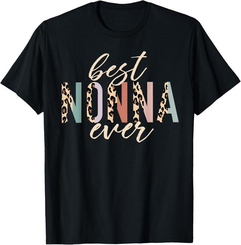 100% Cotton Best Nonna Ever Gifts Leopard Print Mothers Day T-Shirt Hoodie, Sweatshirt | GrindPrints.com
