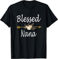 100% Cotton Blessed Nana Shirt Cute Mothers Day Gifts T-Shirt Hoodie, Sweatshirt | GrindPrints.com