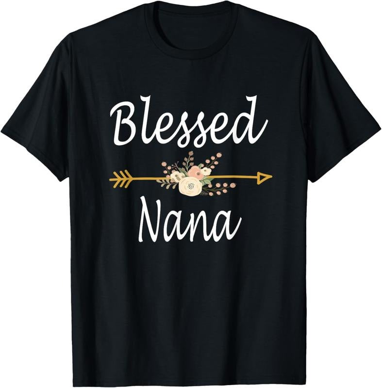 100% Cotton Blessed Nana Shirt Cute Mothers Day Gifts T-Shirt Hoodie, Sweatshirt | GrindPrints.com