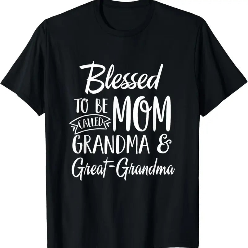 100% Cotton Blessed To Be Called Mom Grandma & Great-Grandma Mothers Day T-Shirt Hoodie, Sweatshirt | GrindPrints.com