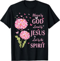 100% Cotton Blessed by God Loved by Jesus Butterfly Dandelion T-Shirt Hoodie, Sweatshirt | GrindPrints.com