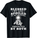 100% Cotton Blessed by God spoiled by my grandma protected by both T-Shirt Hoodie, Sweatshirt | GrindPrints.com
