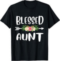 100% Cotton Blessed to be called Aunt Floral Arrow Design Mothers Day T-Shirtstyle{n002}2 T-Shirts, Hoodie, Sweatshirt