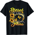 100% Cotton Blessed to be called Nana Shirt Sunflower Lovers Grandma T-Shirt Hoodie, Sweatshirt | GrindPrints.com