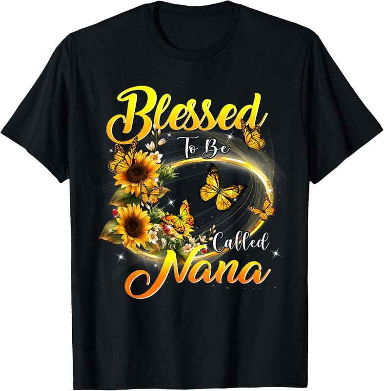 100% Cotton Blessed to be called Nana Shirt Sunflower Lovers Grandma T-Shirt Hoodie, Sweatshirt | GrindPrints.com
