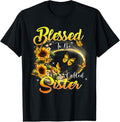 100% Cotton Blessed to be called Sister Shirt Sunflower Lovers Sister T-Shirt Hoodie, Sweatshirt | GrindPrints.com