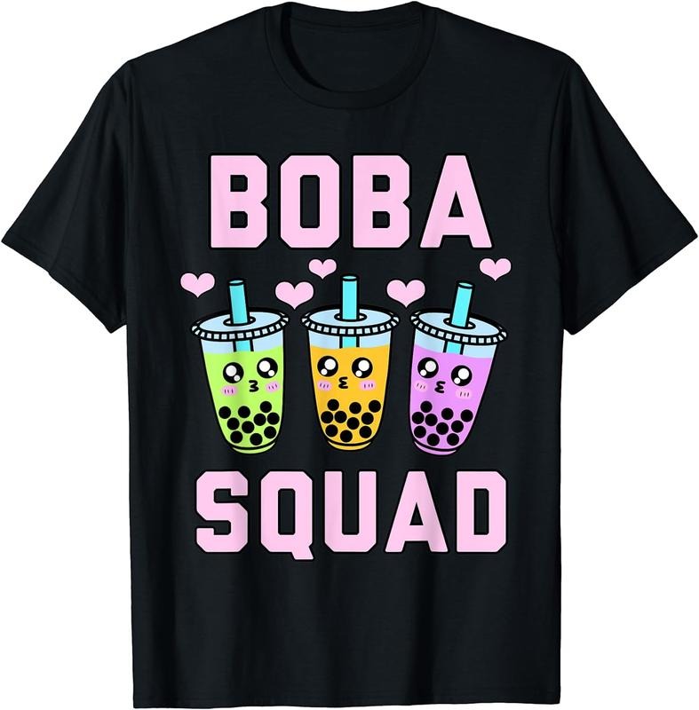 [100% Cotton]Boba Tea Squad Matching Bestie Sister Family Of 3 Bubble Tea T-Shirt Hoodie, Sweatshirt | GrindPrints.com