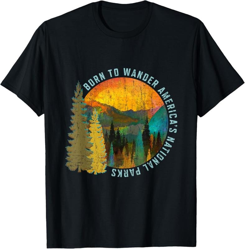 100% Cotton Born Wander Americas National Parks Vintage T-Shirts, Hoodie, Sweatshirt
