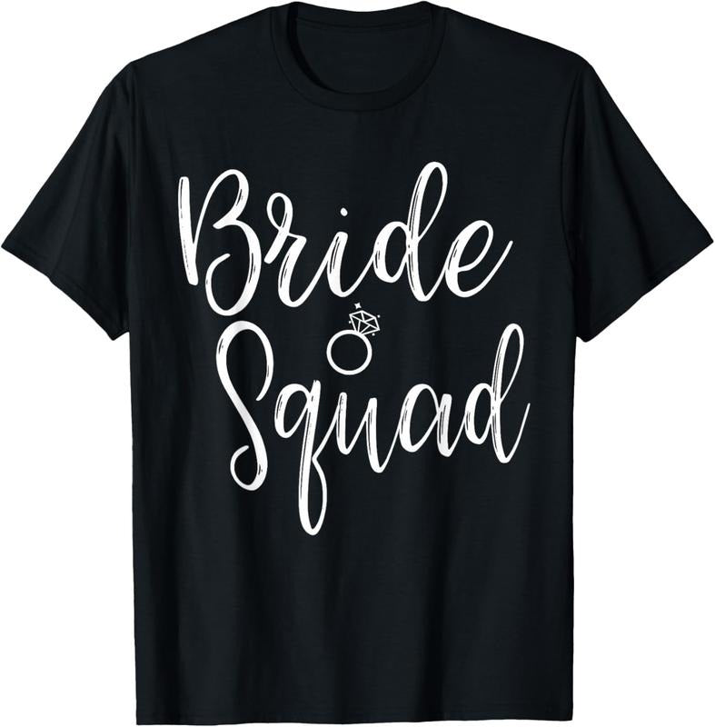 100% Cotton Bride Squad Bachelorette Party Bridesmaid Bridal Shower T-Shirts, Hoodie, Sweatshirt