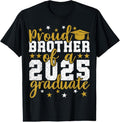 100% Cotton Brother Senior 2025 Proud Brother Of A Class Of 25 Graduate T-Shirt Hoodie, Sweatshirt | GrindPrints.com