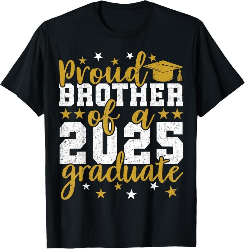 100% Cotton Brother Senior 2025 Proud Brother Of A Class Of 25 Graduate T-Shirt Hoodie, Sweatshirt | GrindPrints.com