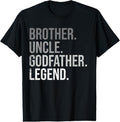 100% Cotton Brother Uncle Godfather Legend Fun Best Funny Uncle T-Shirt Hoodie, Sweatshirt | GrindPrints.com