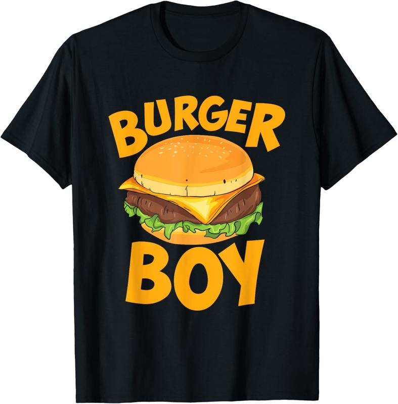 100% Cotton Burger Boy loves Cheeseburger and Hamburger T-Shirt Hoodie, Sweatshirt | GrindPrints.com