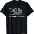 100% Cotton CA Republic Shirt Bear & Star Distressed California State T-Shirts, Hoodie, Sweatshirt