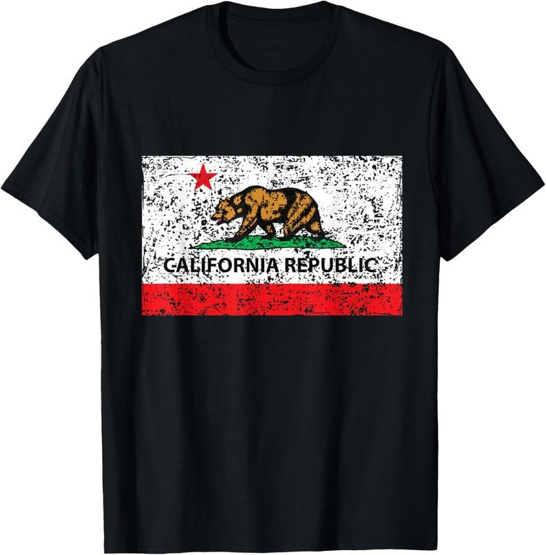 100% Cotton California Republic Cali Flag T-Shirt Socal Norcal Cencal T Hoodie, Sweatshirt | GrindPrints.com