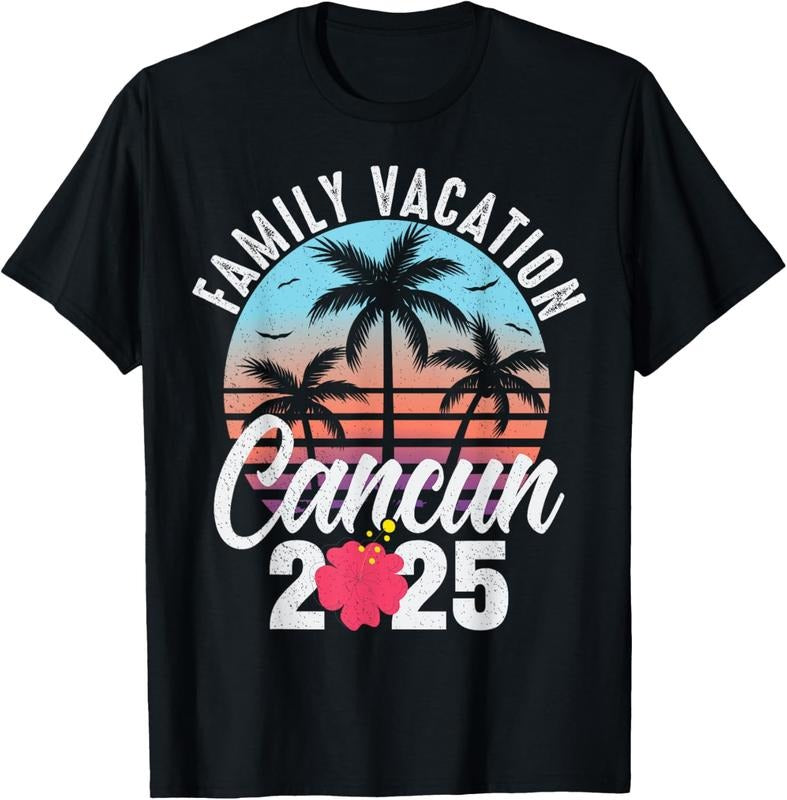 100% Cotton Cancun Mexico Family Vacation 2025 Matching Family Vacation T-Shirt Hoodie, Sweatshirt | GrindPrints.com