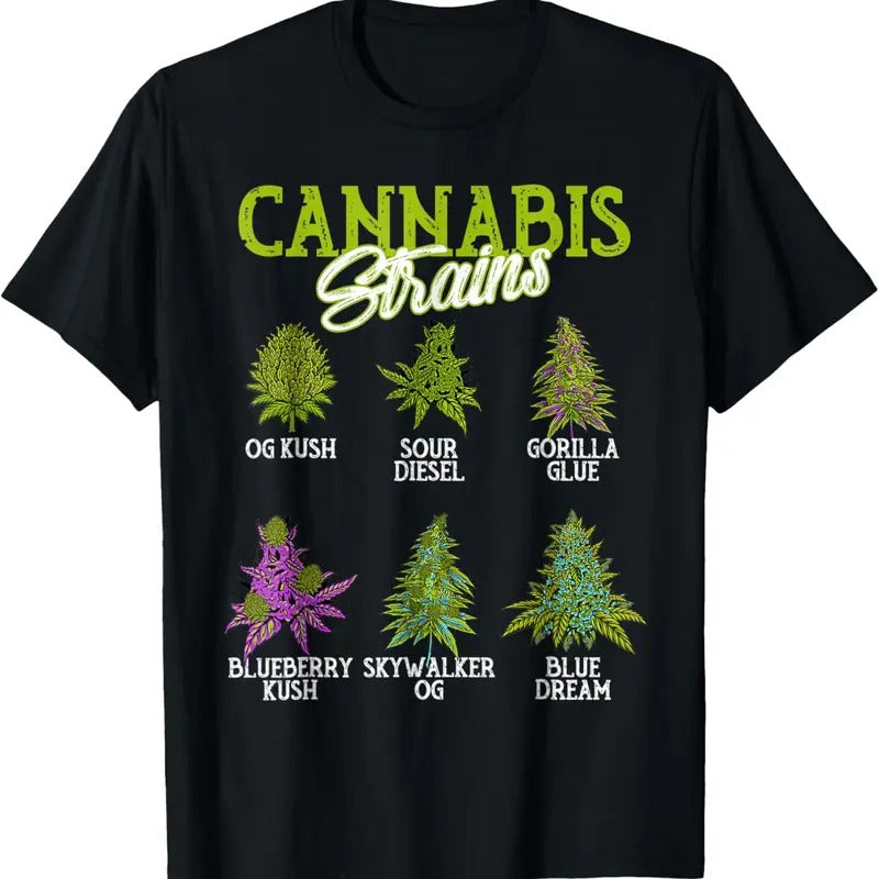 100% Cotton Cannabis Strain Weed Cannabis Marijuana T-Shirt Hoodie, Sweatshirt | GrindPrints.com