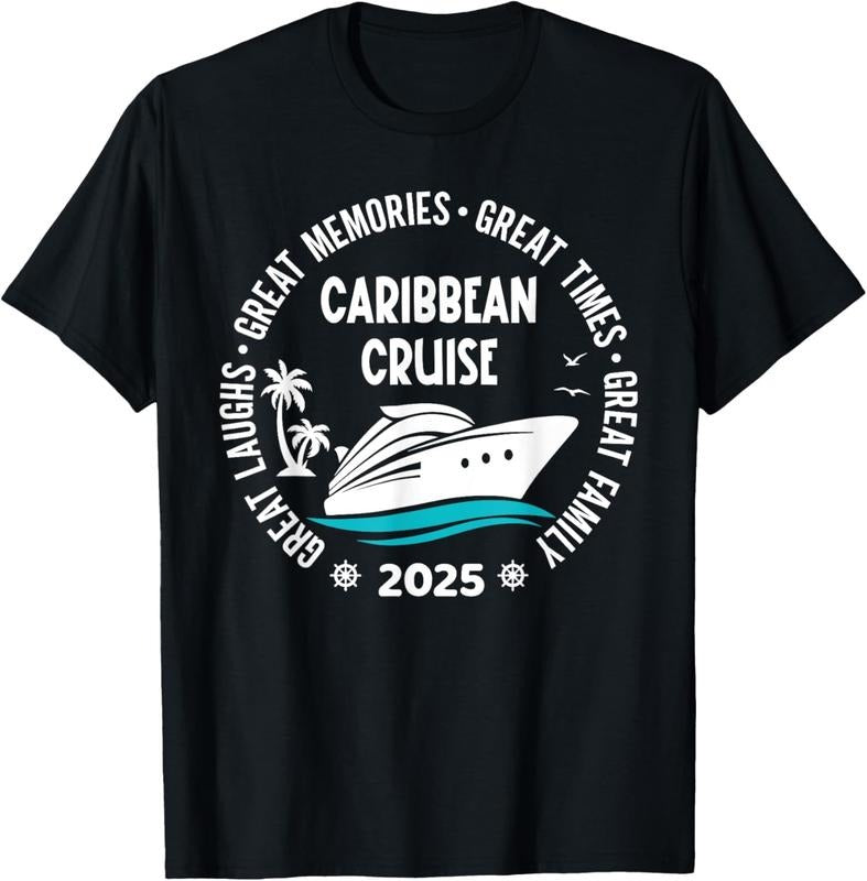100% Cotton Caribbean Cruise 2025 Vacation Trip Matching Family Group T-Shirt Hoodie, Sweatshirt | GrindPrints.com
