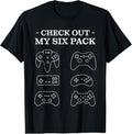 100% Cotton Check Out My 6 Six Pack Gamer Video Funny Gamers T-Shirts, Hoodie, Sweatshirt