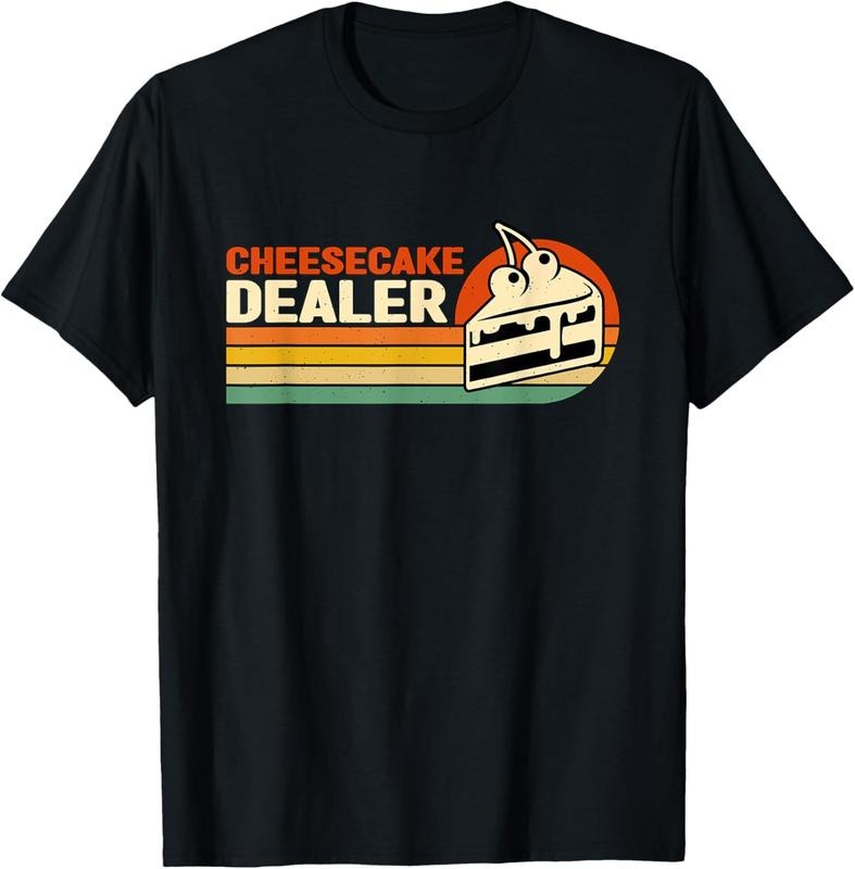100% Cotton Cheesecake Dealer Retro Sweets Goodies Desserts Cheesecake T-Shirt Hoodie, Sweatshirt | GrindPrints.com
