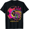 100% Cotton Christian Soccer t Shirt Girls Teen  Christ Religious T-Shirt Hoodie, Sweatshirt | GrindPrints.com