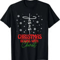 100% Cotton Begins Christ Cross Christian Religious Xmas T-Shirts, Hoodie, Sweatshirt