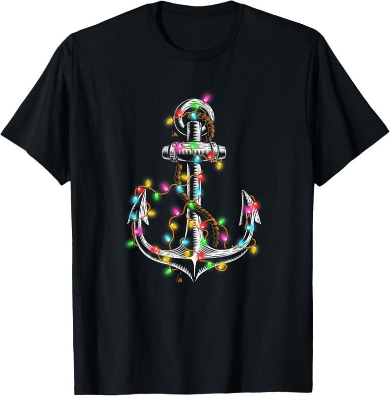 100% Cotton Christmas Lights Boating Sailing Cruise Boat Gifts T-Shirt Hoodie, Sweatshirt | GrindPrints.com