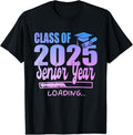 100% Cotton Class Of 2025 Senior Year Loading Funny Senior 2025 Tie Dye T-Shirt Hoodie, Sweatshirt | GrindPrints.com