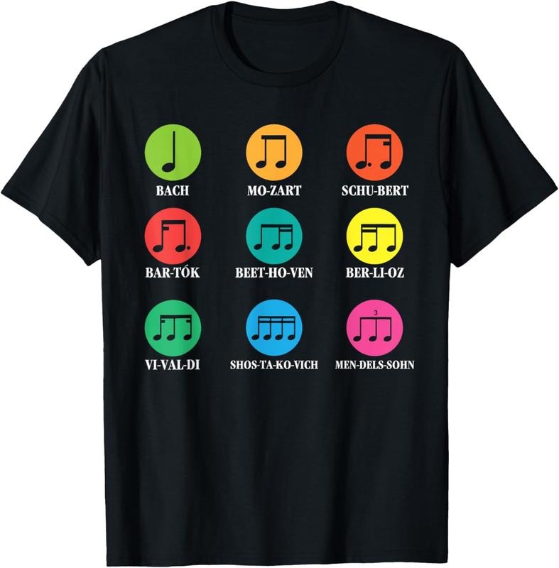 100% Cotton Classic Composers Classical Music Musical Notes T-Shirts, Hoodie, Sweatshirt