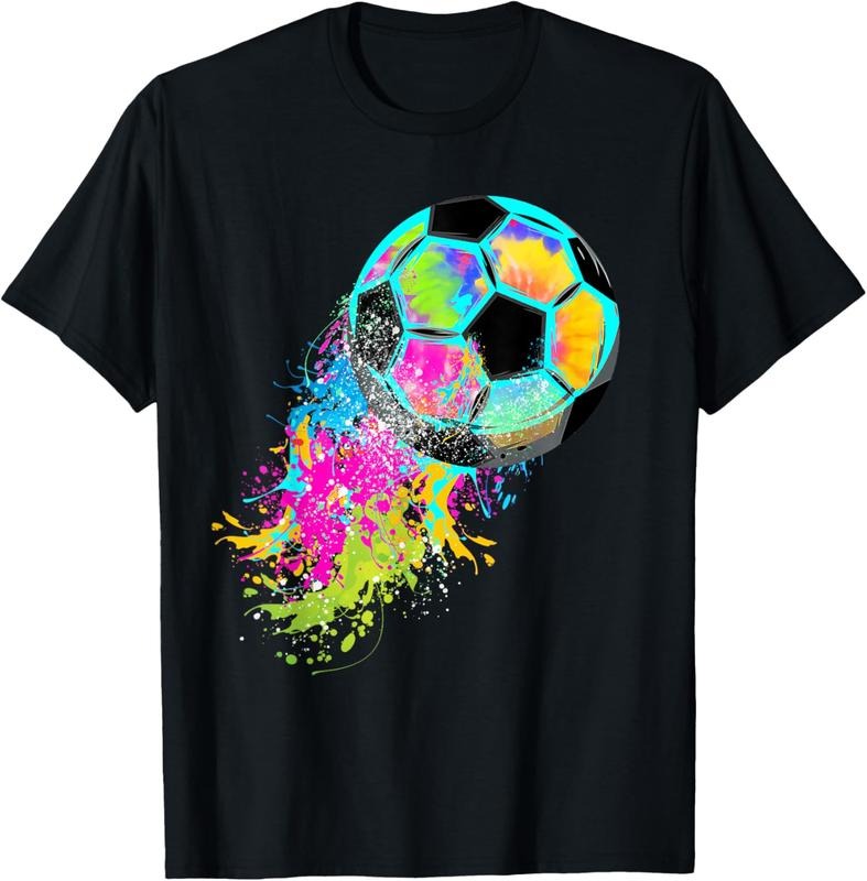 100% Cotton Colorful Tie Dye Soccer Ball T-Shirt Hoodie, Sweatshirt | GrindPrints.com