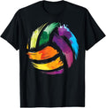 100% Cotton Colorful Volleyball | Cute Colorsplash Ball Gift T-Shirt Hoodie, Sweatshirt | GrindPrints.com