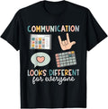 100% Cotton Communication Looks Different For Everyone SPED Teacher ASD T-Shirt Hoodie, Sweatshirt | GrindPrints.com