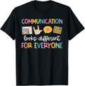 100% Cotton Communication Looks Different For Everyone Speech Therapy T-Shirt Hoodie, Sweatshirt | GrindPrints.com