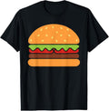 100% Cotton Cool Hamburger Art Men Women Minimalist Burger Cheeseburger T-Shirt Hoodie, Sweatshirt | GrindPrints.com