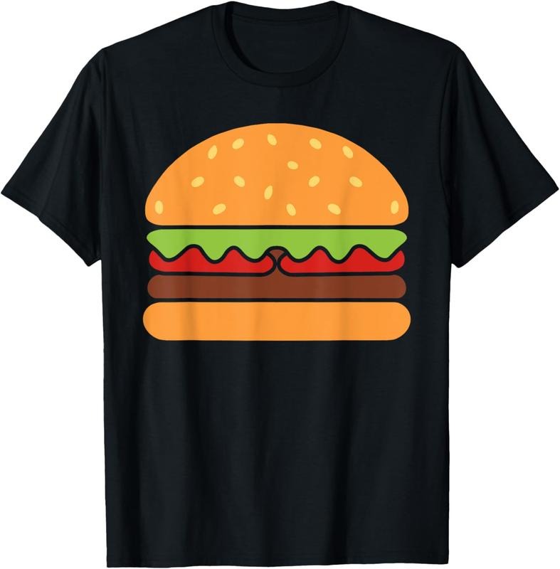 100% Cotton Cool Hamburger Art Men Women Minimalist Burger Cheeseburger T-Shirt Hoodie, Sweatshirt | GrindPrints.com