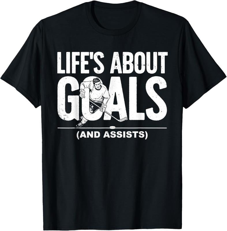 100% Cotton Cool Ice Hockey For Men Women Hockey Lover Goalie Sports T-Shirt Hoodie, Sweatshirt | GrindPrints.com