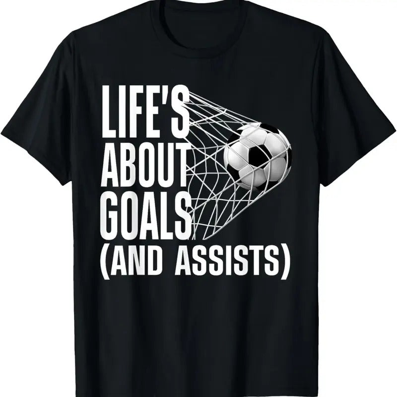 100% Cotton Cool Soccer For Men Women Soccer Lovers Player Football Goal T-Shirt Hoodie, Sweatshirt | GrindPrints.com