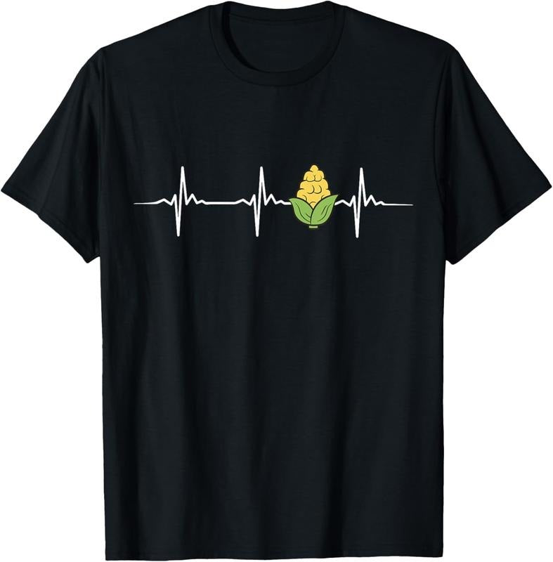 100% Cotton Corn Heartbeat Sweet Corn T-Shirt Hoodie, Sweatshirt | GrindPrints.com