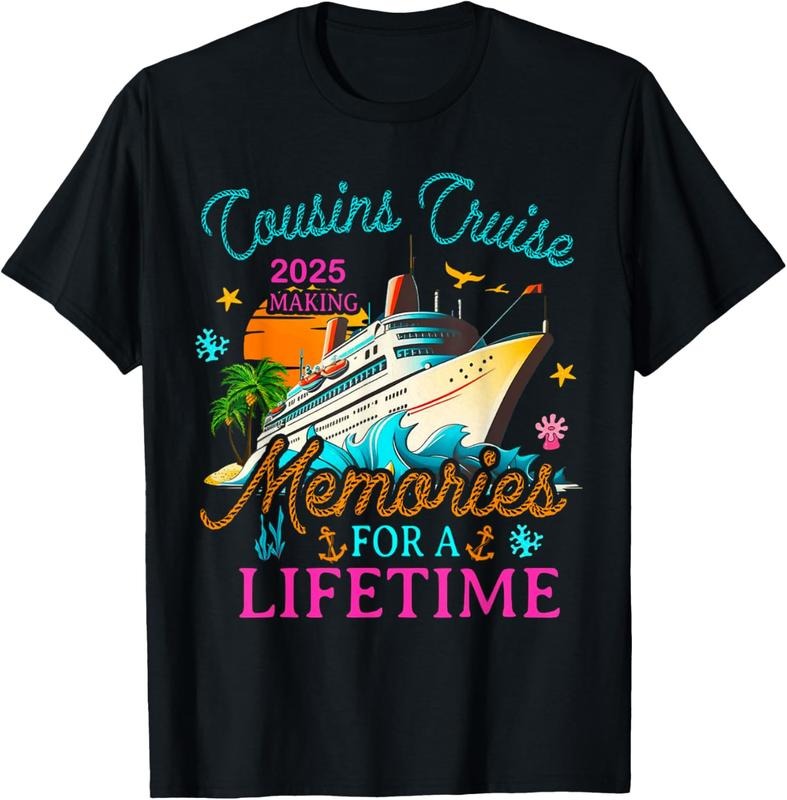 100% Cotton Cousin Cruise 2025 Making Memories For a Lifetime Matching T-Shirt Hoodie, Sweatshirt | GrindPrints.com
